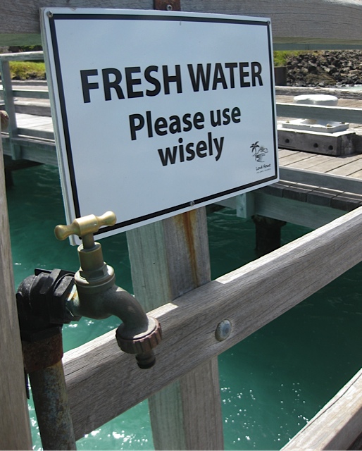 Sustainability is essential. The island has to be self-sufficient for its water supply.