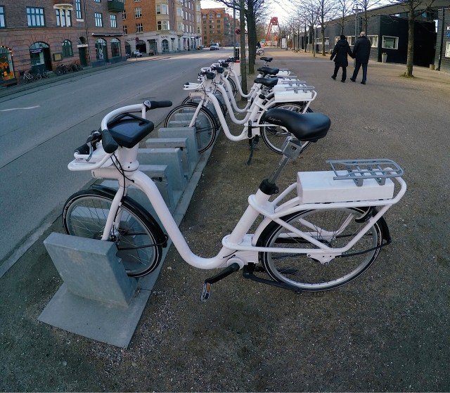 City Bike hire station on Islands Brygge,