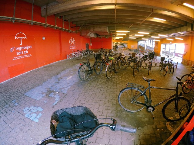 Undercover bicycle parking at Fisketorvet shopping mall.
