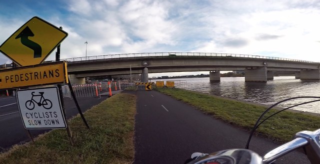 Approaching construction of the $10 million underpass for cyclists and pedestrians.
