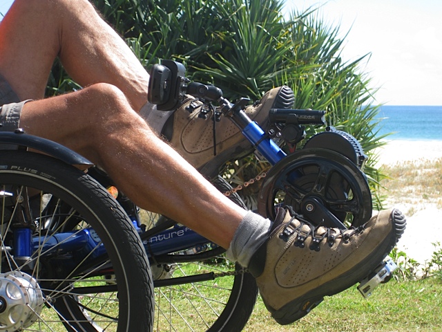 Clip-in shoes are recommended to prevent the foot slipping from the pedal.