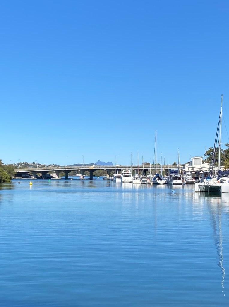 Looking towards Wollumbin along Terranora Inlet